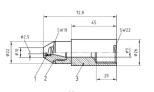DIN 19523 2008-08 Bild 1 Nozzle For Jetting Rig