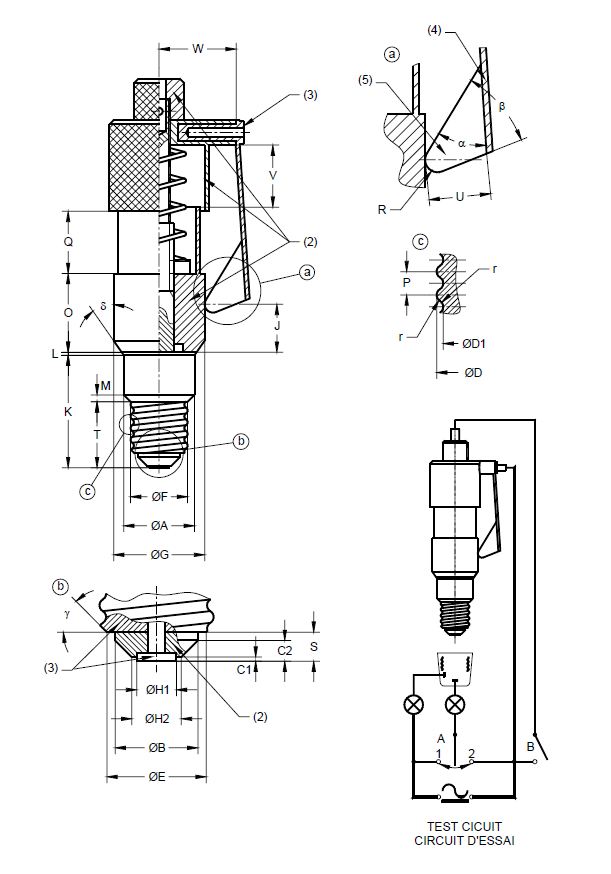Gauge for testing contact-making and protection against accidental contact during insertion of lamps in lampholders E14 0