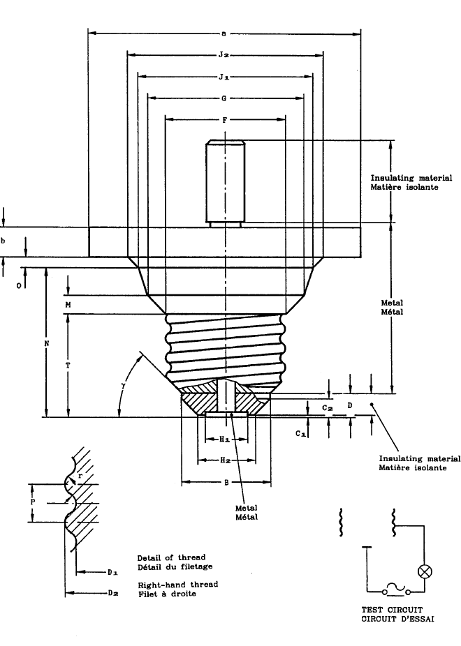 E40 Lamp Cap Gauge For Testing Contact - Making In Lampholders E40-7006-23-3 0