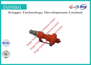 Gauge for testing contact-making and protection against accidental contact during insertion of lamps in lampholders E14